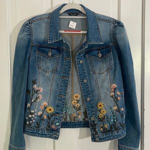 Driftwood Sunny Garden Puff Sleeve Stevie Denim Jacket - NEW WITH TAG